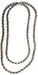 Silberfarbene Perlenkette (ca. 120 cm) einfach oder doppelt zu tragen